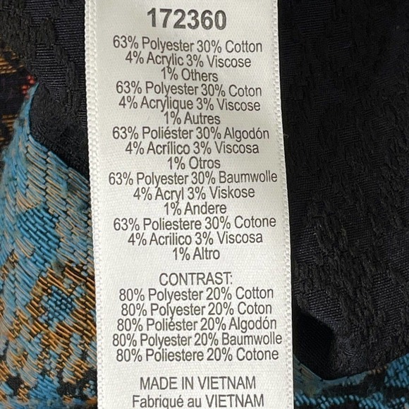 DOLAN Left Coast Anthropologie Pencil Skirt size XS Jacquard Straight Buttons - Picture 8 of 9